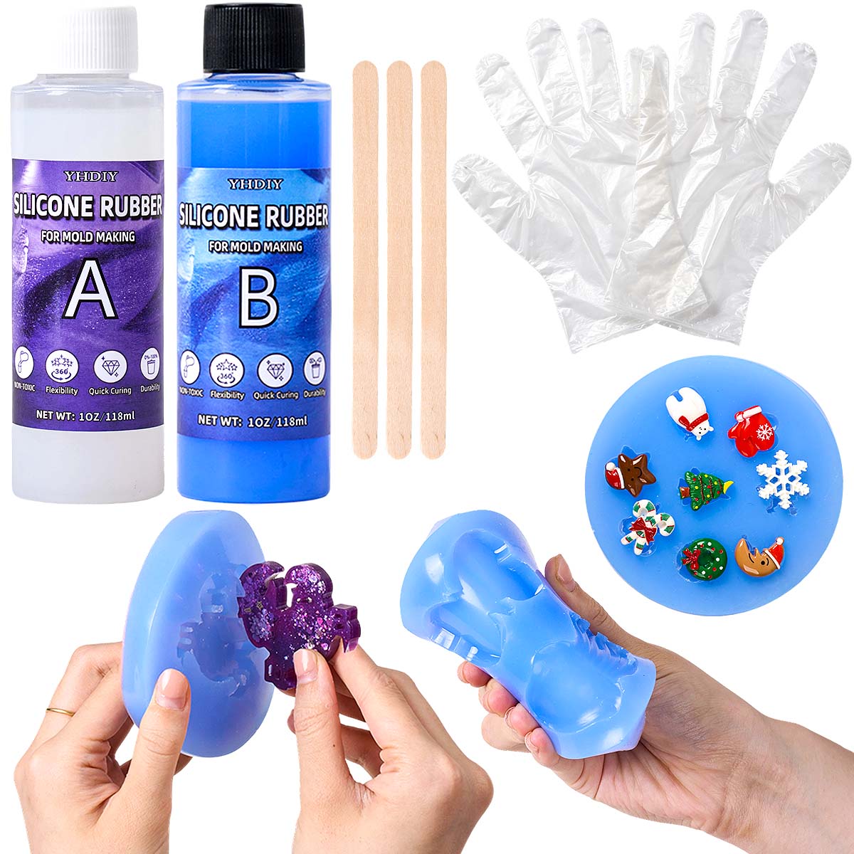 Soap Making Ideas - 118ml/296ml Silicone Mold Making Kit for