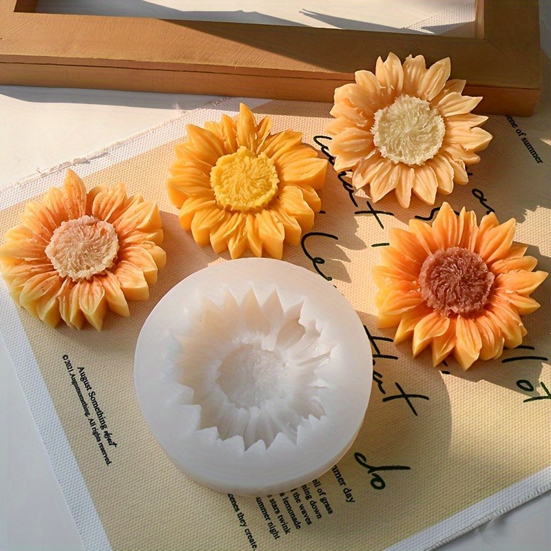 Soap Making Designs - Vibrant 3D Sunflower Silicone Mold for