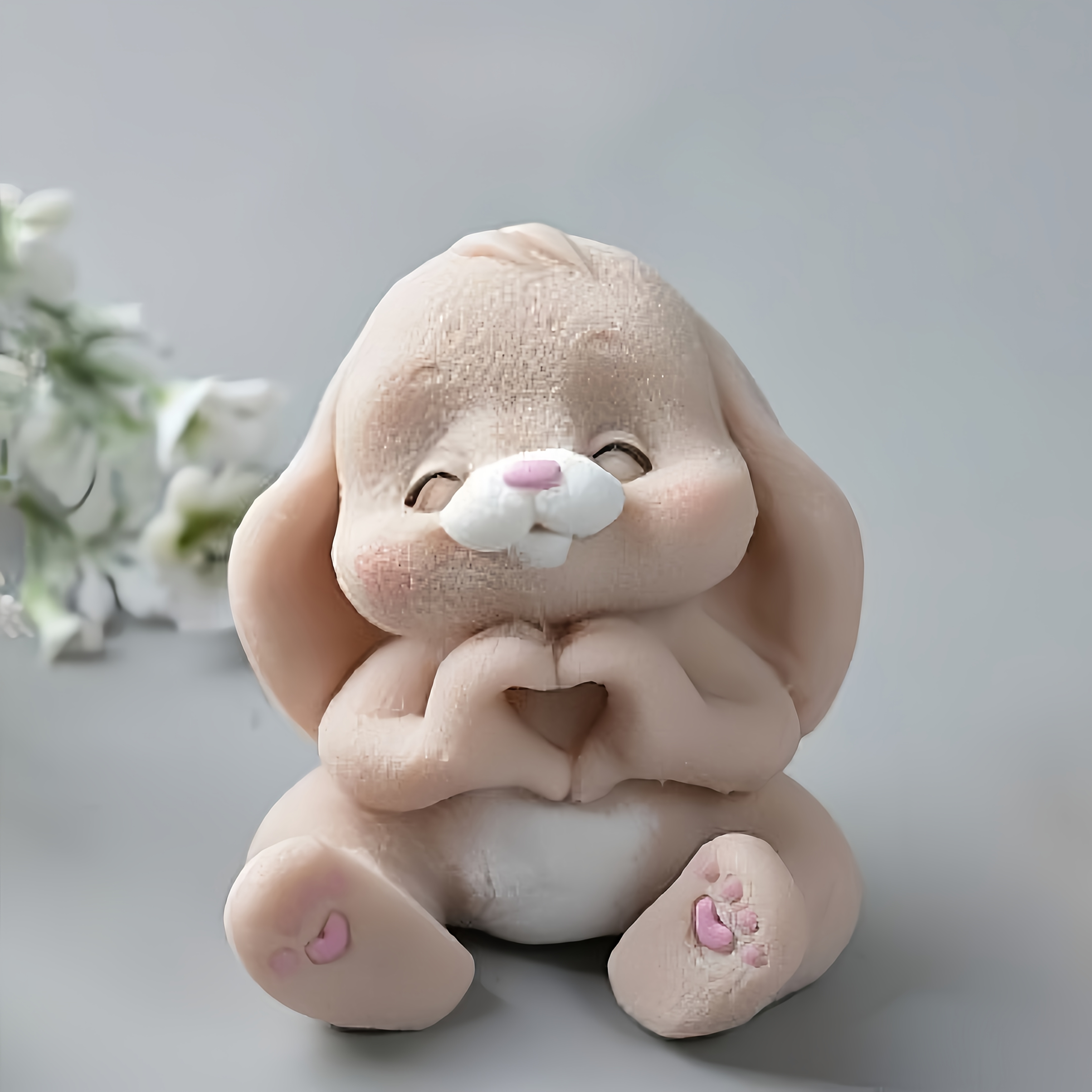 Soap Making Designs - 1pc Adorable Rabbit Resin Silicone Mold