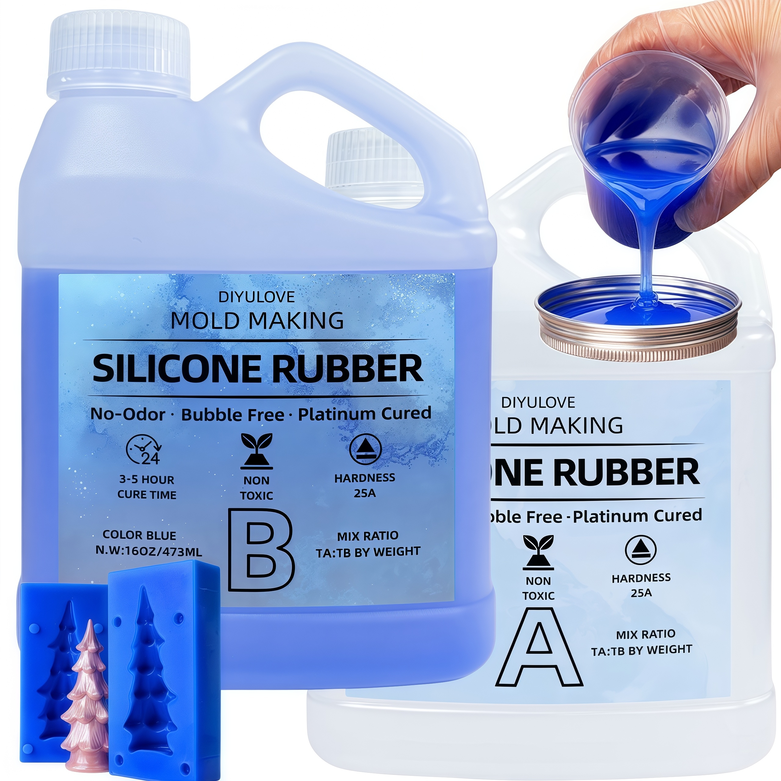 Soap Making Ideas - 32oz High-Performance Silicone Rubber Non-Toxic for