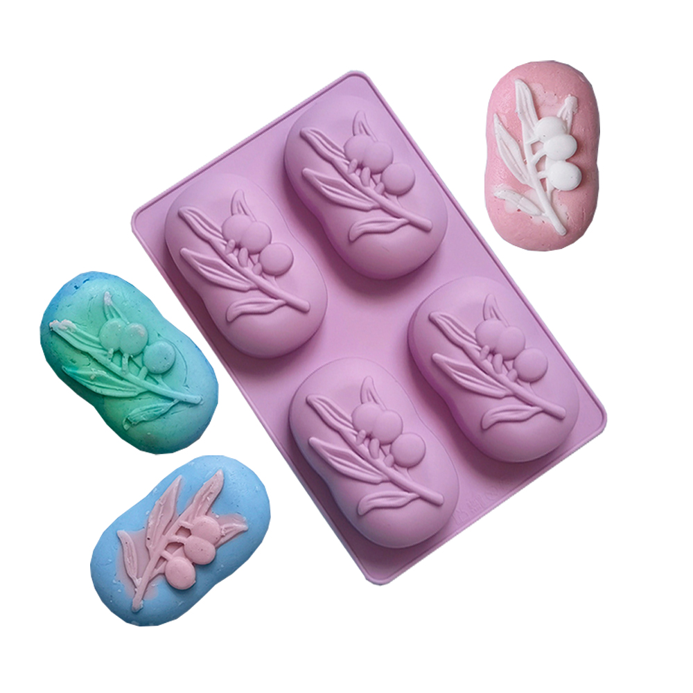 4 Cavities Oval Olive Tree Sil - مراجعة Soap Making Book For Beginners وسعره