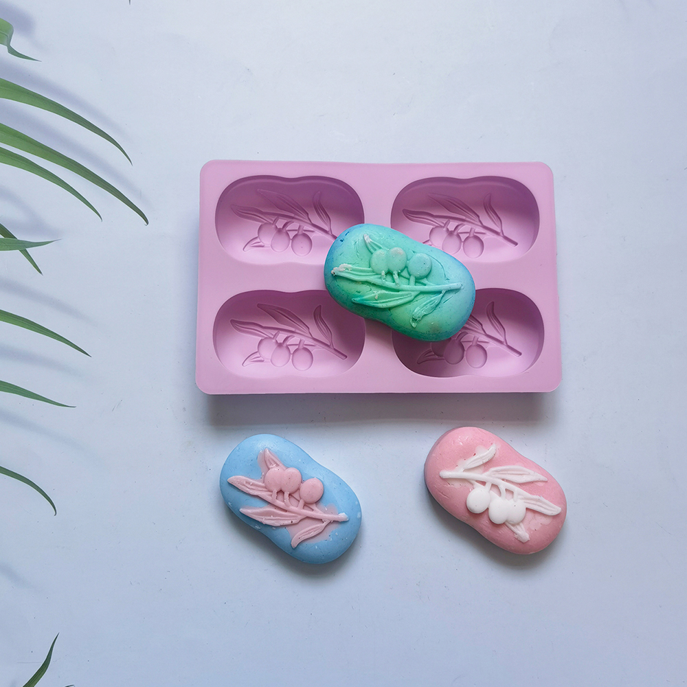 4 Cavities Oval Olive Tree Sil - مراجعة Soap Making Book For Beginners وسعره