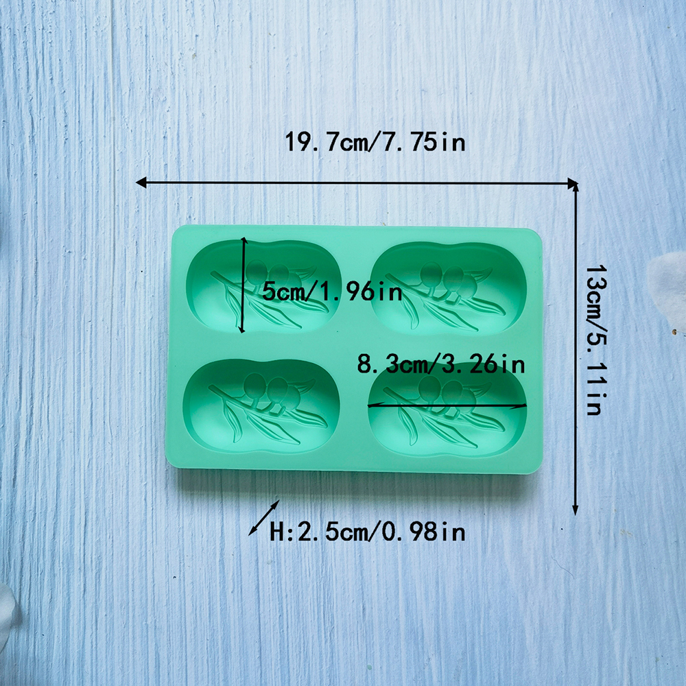 4 Cavities Oval Olive Tree Sil - مراجعة Soap Making Book For Beginners وسعره