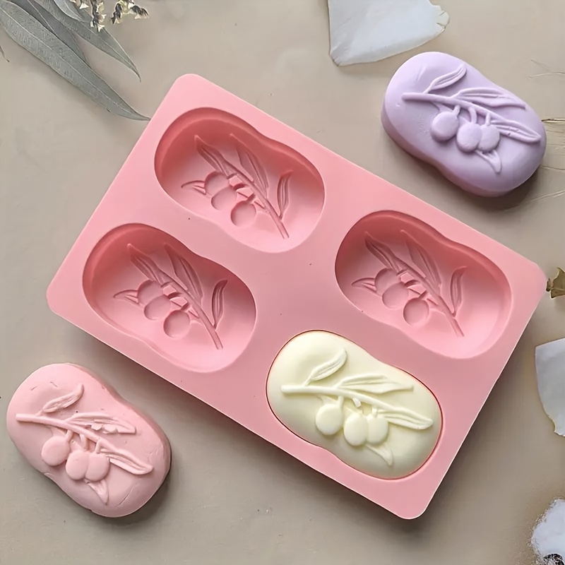4-Cavity Oval Olive Tree Silic - مراجعة Soap Making Book For Beginners وسعره