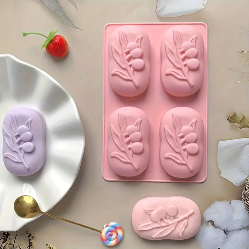 4-Cavity Oval Olive Tree Silic - مراجعة Soap Making Book For Beginners وسعره