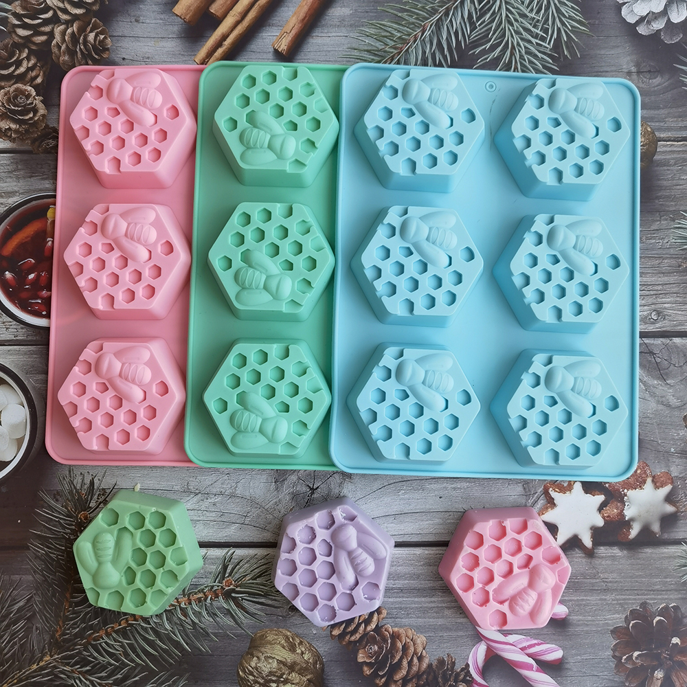 Silicone Hexagonal Bee Soap Mo - مراجعة Soap Making Ideas وسعره