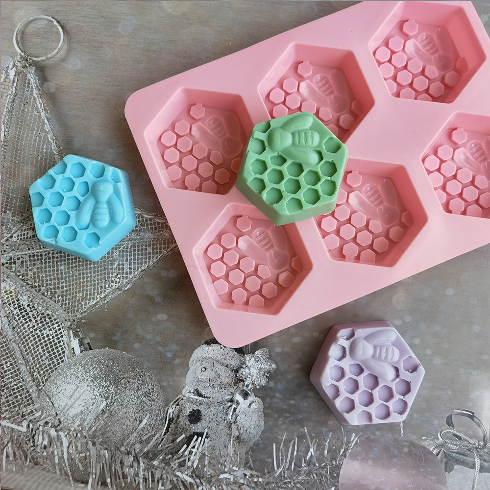 Silicone Hexagonal Bee Soap Mo - مراجعة Soap Making Ideas وسعره