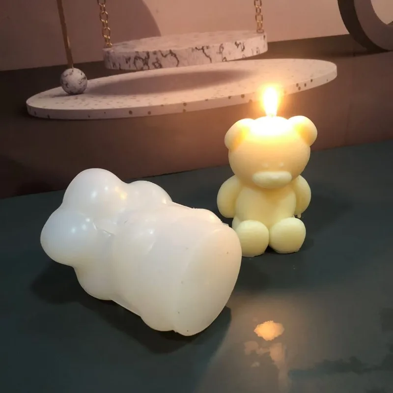 3D Bear Silicone Candle Mold D - مراجعة Soap Making Book For Beginners وسعره