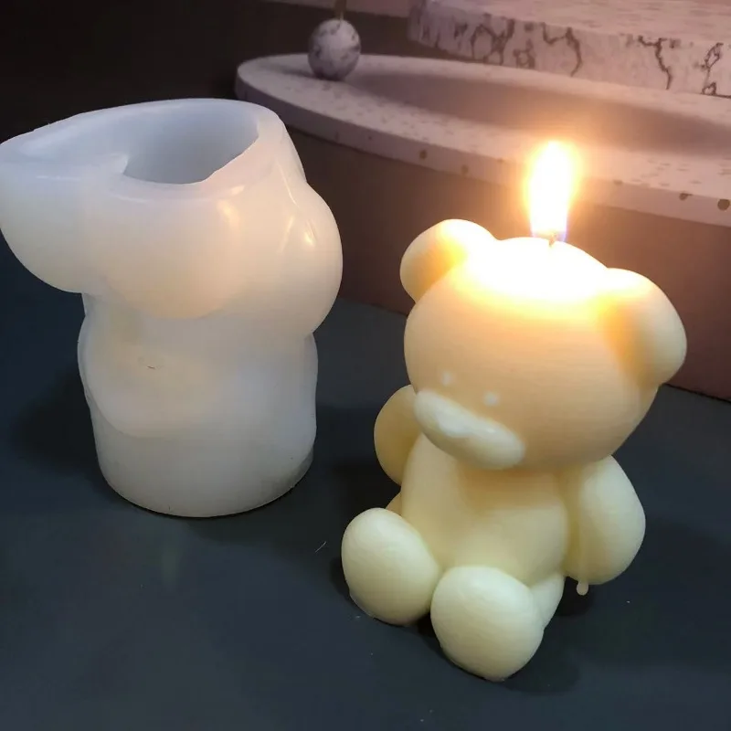 3D Bear Silicone Candle Mold D - مراجعة Soap Making Book For Beginners وسعره