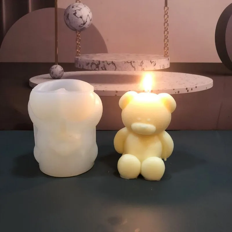 3D Bear Silicone Candle Mold D - مراجعة Soap Making Book For Beginners وسعره