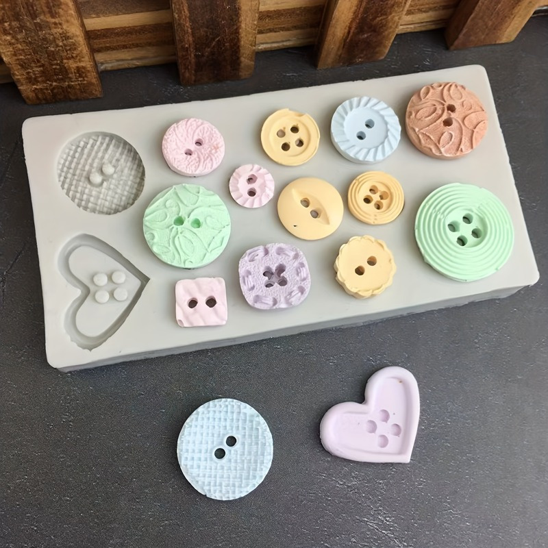 Buttons Shape Silicone Mold Si - مراجعة Soap Making Designs وسعره