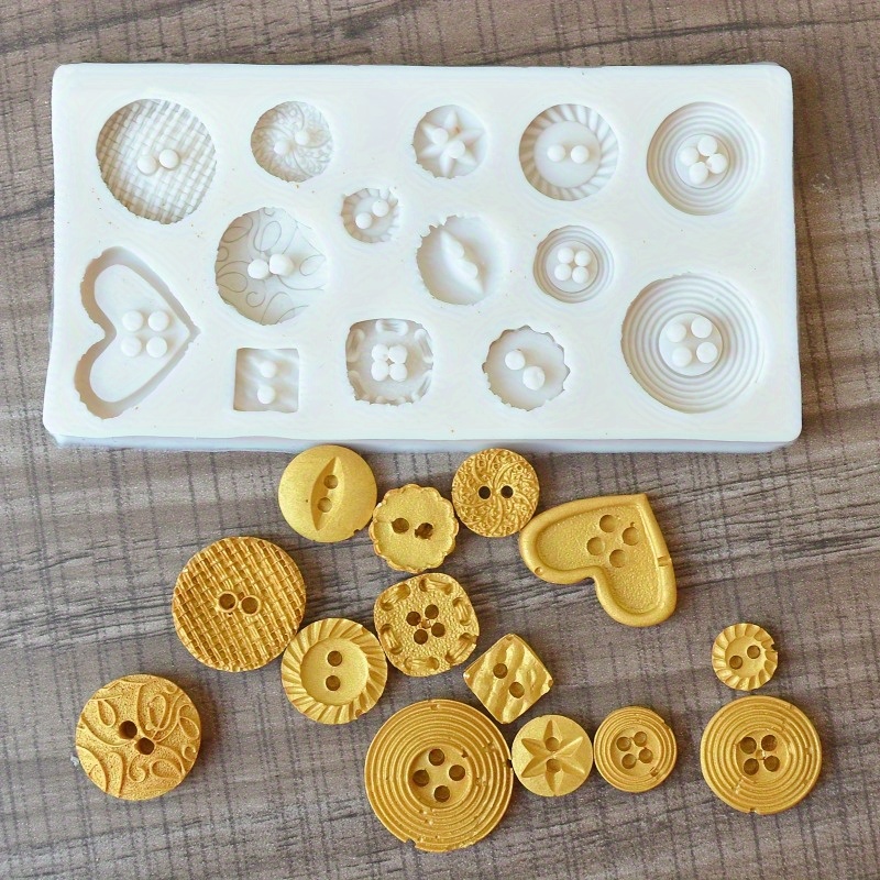 Buttons Shape Silicone Mold Si - مراجعة Soap Making Designs وسعره