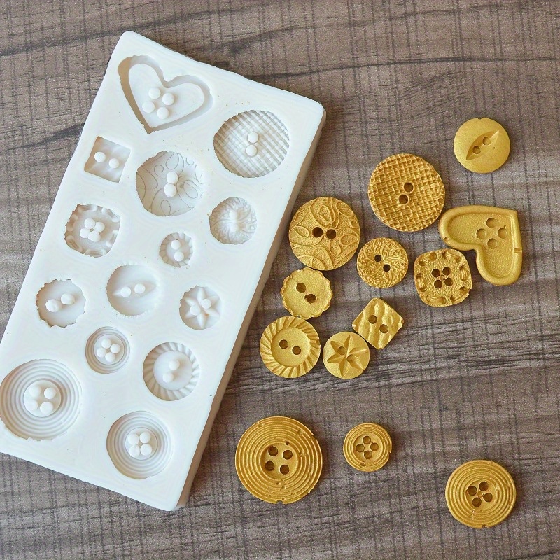 Buttons Shape Silicone Mold Si - مراجعة Soap Making Designs وسعره