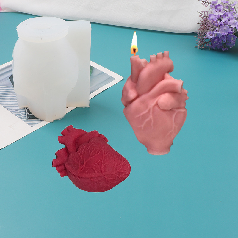 DIY Human Heart Silicone Candl - مراجعة Soap Making Book For Beginners وسعره