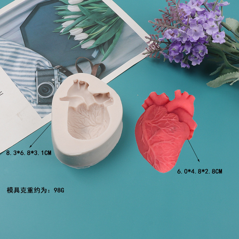 DIY Human Heart Silicone Candl - مراجعة Soap Making Book For Beginners وسعره