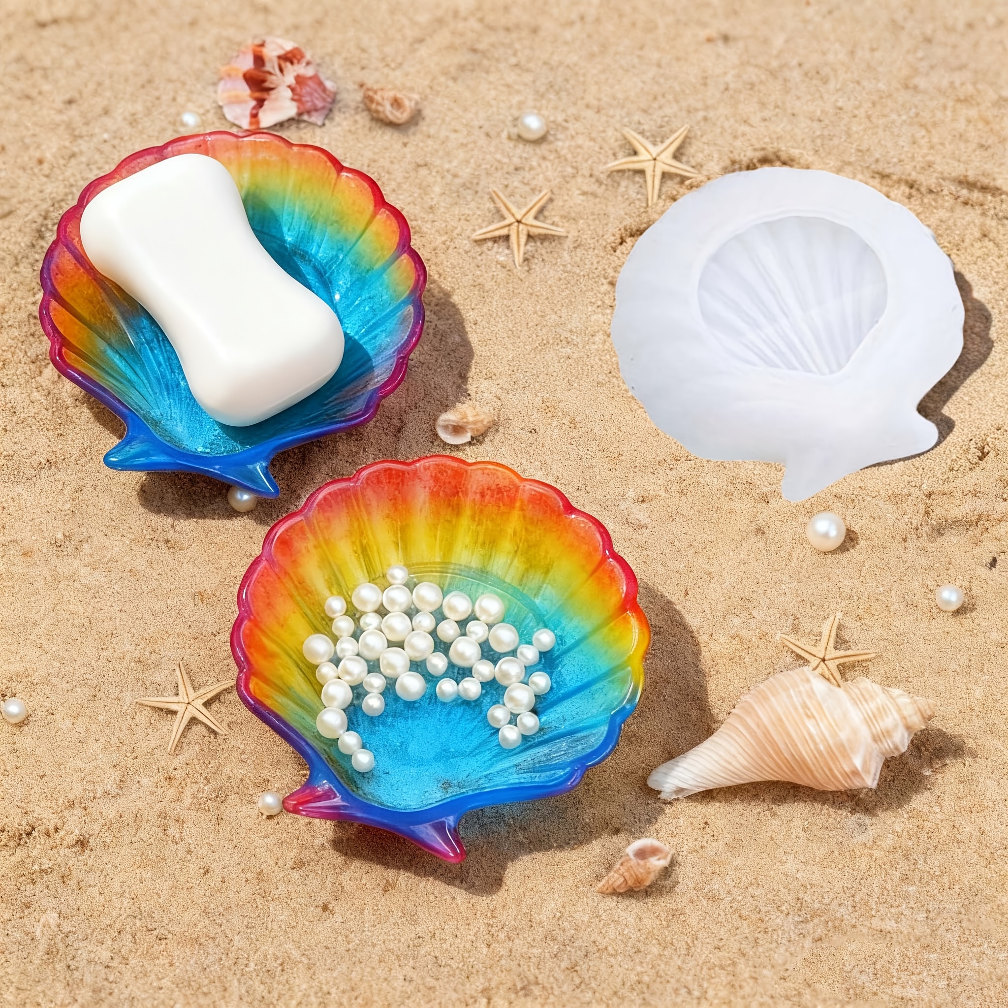 1 piece of silicone shell resi - مراجعة Soap Making Designs وسعره