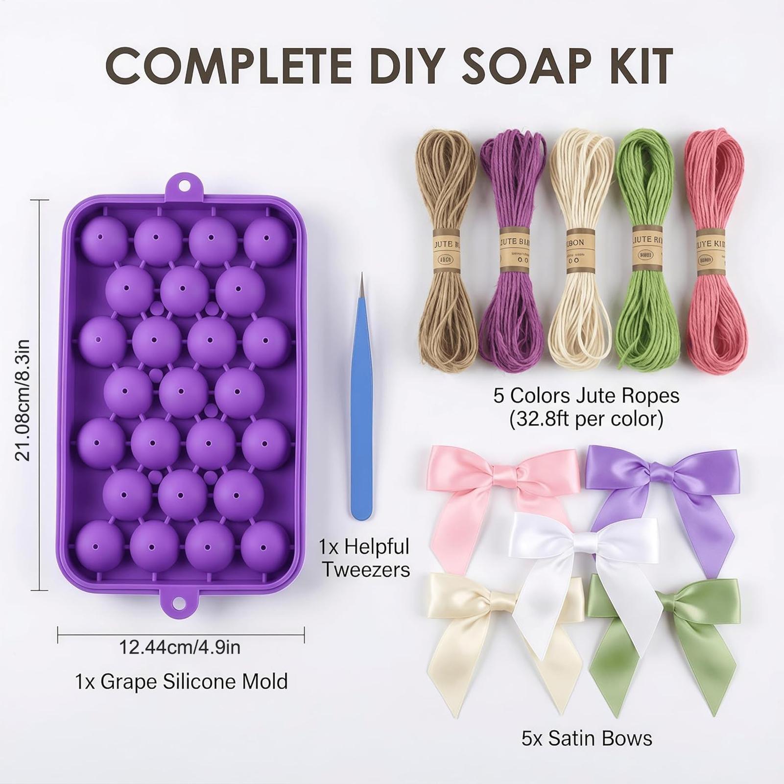 Grape Soap Mold Easy-Release F - مراجعة Soap Making Book For Beginners وسعره