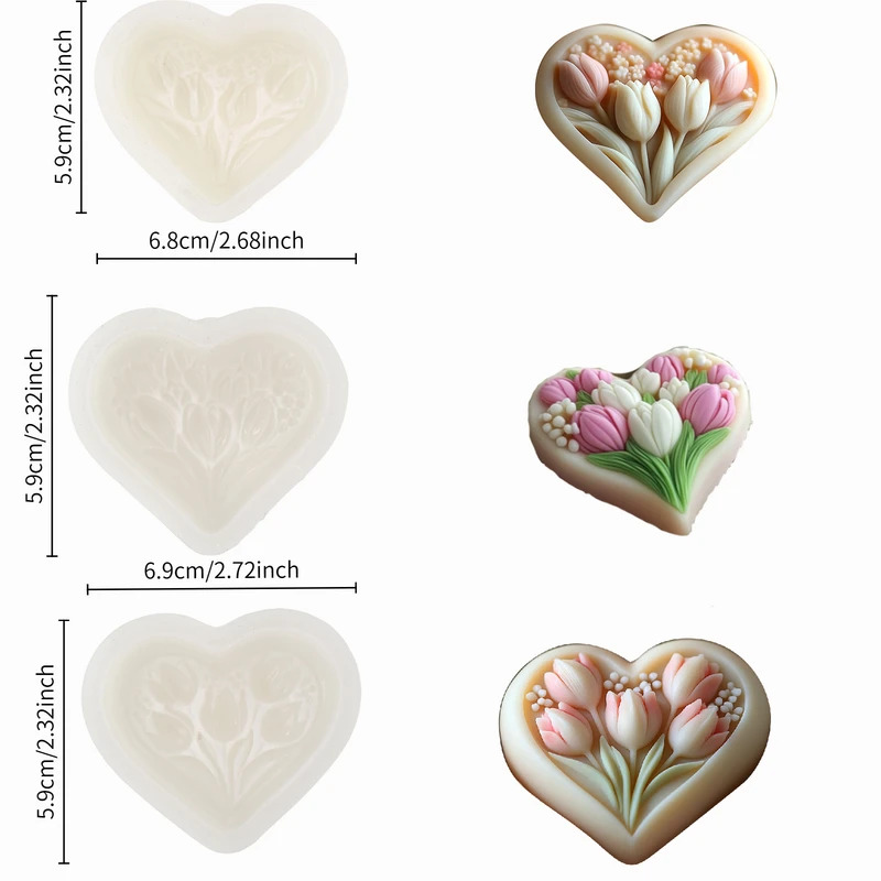 Silicone Mold for Heart-shaped - مراجعة Soap Making Book For Beginners وسعره