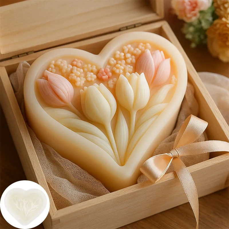 Silicone Mold for Heart-shaped - مراجعة Soap Making Book For Beginners وسعره
