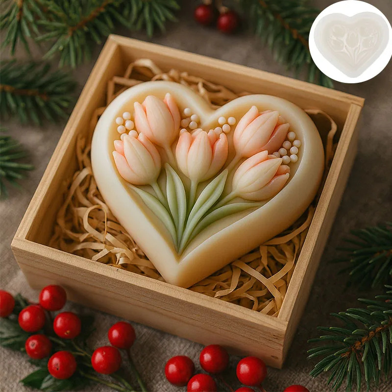 Silicone Mold for Heart-shaped - مراجعة Soap Making Book For Beginners وسعره